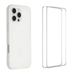 WANLONFENG Custodia per telefono magnetica opaca con motivo Macarons e 2 pellicole protettive per lo schermo incluse., For iPhone 16 Pro Max, For iPhone 16 Pro, For iPhone 16