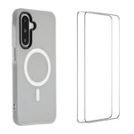 WANLONFENG Custodia per telefono magnetica opaca con motivo Macarons e 2 pellicole protettive per lo schermo incluse., For Galaxy A17 5G / 4G, For Galaxy A56 5G, For Galaxy A26 5G, For Galaxy A36 5G