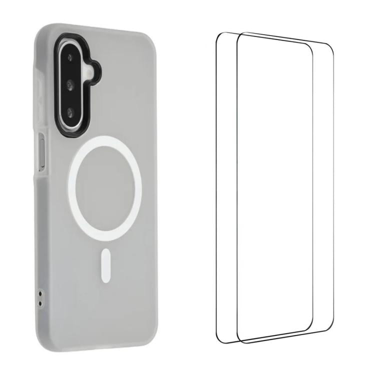 WANLONFENG Custodia per telefono magnetica opaca con motivo Macarons e 2 pellicole protettive per lo schermo incluse., For Galaxy A17 5G / 4G, For Galaxy A56 5G, For Galaxy A26 5G, For Galaxy A36 5G
