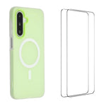 WANLONFENG Custodia per telefono magnetica opaca con motivo Macarons e 2 pellicole protettive per lo schermo incluse., For Galaxy A17 5G / 4G, For Galaxy A56 5G, For Galaxy A26 5G, For Galaxy A36 5G