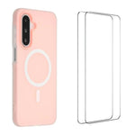WANLONFENG Custodia per telefono magnetica opaca con motivo Macarons e 2 pellicole protettive per lo schermo incluse., For Galaxy A17 5G / 4G, For Galaxy A56 5G, For Galaxy A26 5G, For Galaxy A36 5G