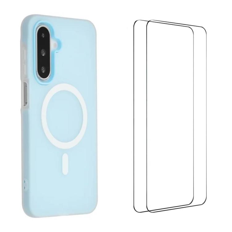 WANLONFENG Custodia per telefono magnetica opaca con motivo Macarons e 2 pellicole protettive per lo schermo incluse., For Galaxy A17 5G / 4G, For Galaxy A56 5G, For Galaxy A26 5G, For Galaxy A36 5G