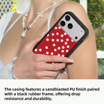 Custodia per telefono WildFlow serie Red Star con motivo, For iPhone 16, For iPhone 15 Pro Max, For iPhone 15 Pro