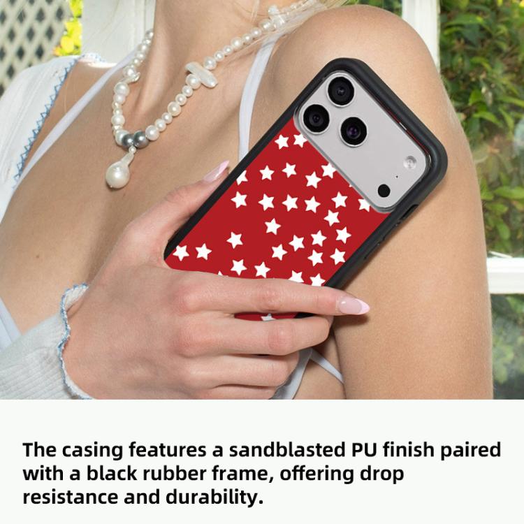 Custodia per telefono WildFlow serie Red Star con motivo, For iPhone 15 Plus, For iPhone 15