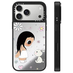 Custodia per telefono con specchio e pulsante di controllo della fotocamera della serie YUY, For iPhone 17 Pro Max, For iPhone 17 Pro, For iPhone 17