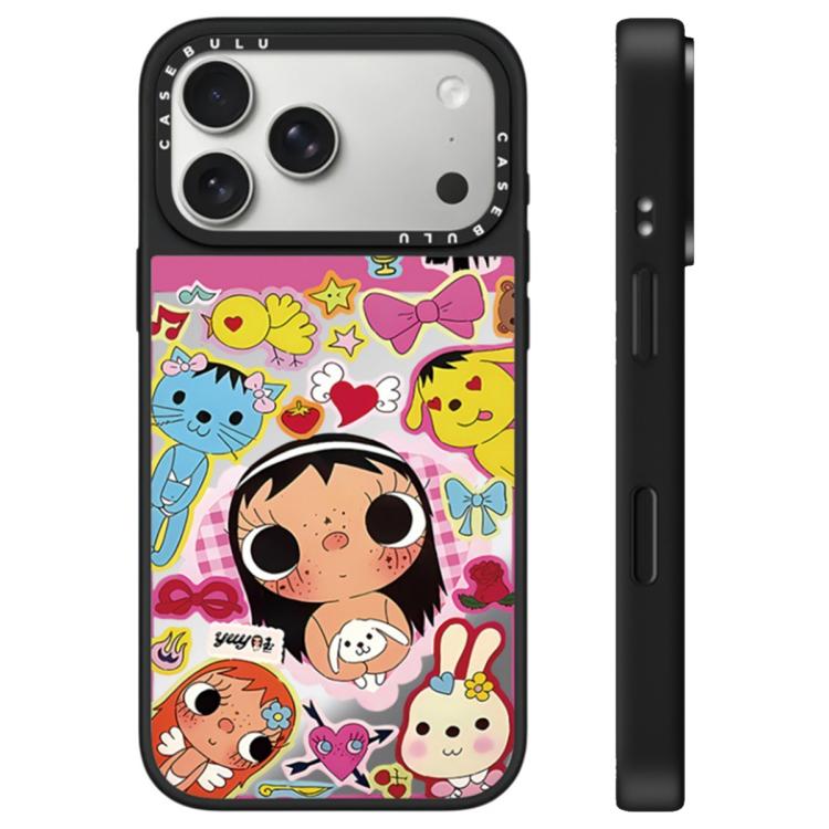Custodia per telefono con specchio e pulsante di controllo della fotocamera della serie YUY, For iPhone 17 Pro Max, For iPhone 17 Pro, For iPhone 17