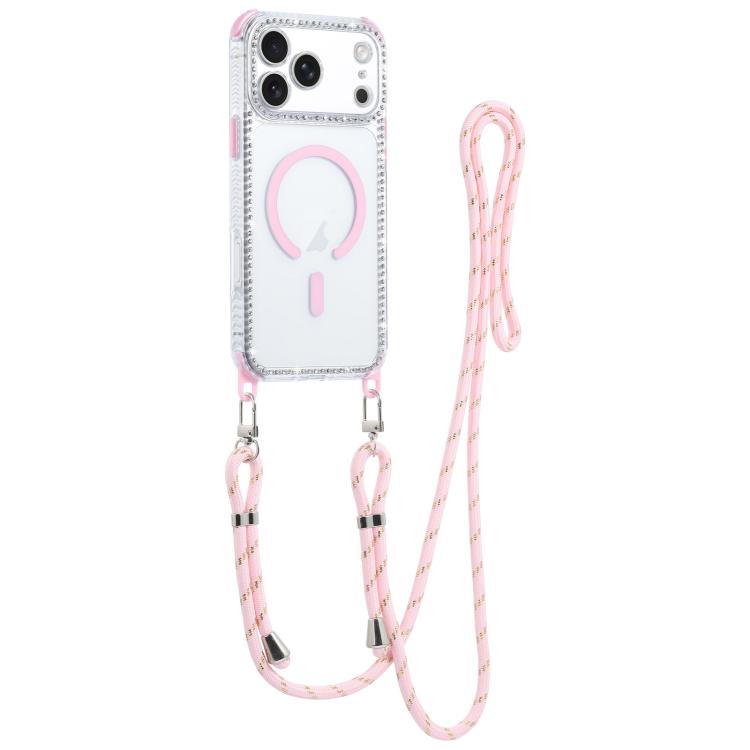 Dream Diamond 2 in 1 Custodia magnetica antiurto per telefono con cordino lungo, For iPhone 17 Pro Max, For iPhone 17 Pro, For iPhone 17, For iPhone Air