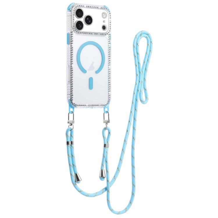 Dream Diamond 2 in 1 Custodia magnetica antiurto per telefono con cordino lungo, For iPhone 17 Pro Max, For iPhone 17 Pro, For iPhone 17, For iPhone Air