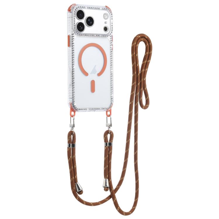 Dream Diamond 2 in 1 Custodia magnetica antiurto per telefono con cordino lungo, For iPhone 17 Pro Max, For iPhone 17 Pro, For iPhone 17, For iPhone Air