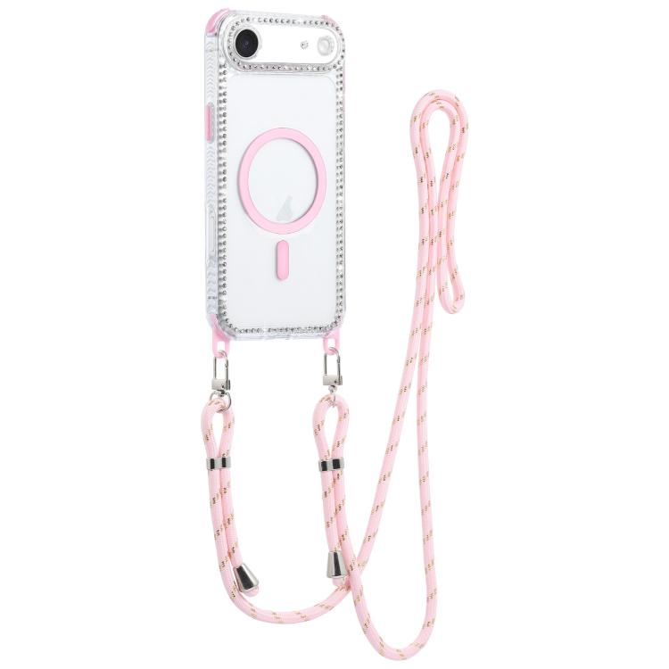 Dream Diamond 2 in 1 Custodia magnetica antiurto per telefono con cordino lungo, For iPhone 17 Pro Max, For iPhone 17 Pro, For iPhone 17, For iPhone Air