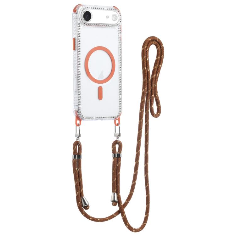 Dream Diamond 2 in 1 Custodia magnetica antiurto per telefono con cordino lungo, For iPhone 17 Pro Max, For iPhone 17 Pro, For iPhone 17, For iPhone Air