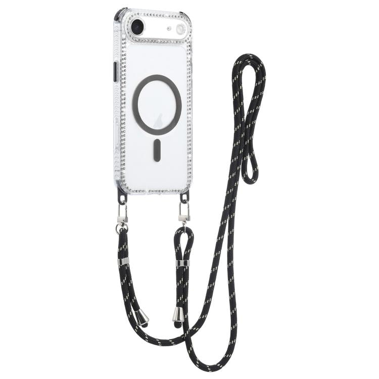 Dream Diamond 2 in 1 Custodia magnetica antiurto per telefono con cordino lungo, For iPhone 17 Pro Max, For iPhone 17 Pro, For iPhone 17, For iPhone Air