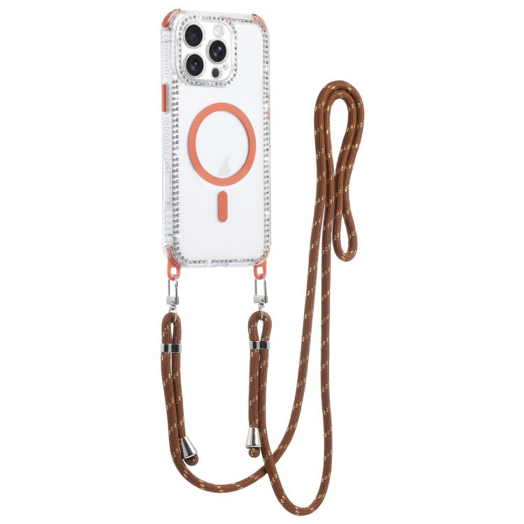 Dream Diamond 2 in 1 Custodia magnetica antiurto per telefono con cordino lungo, For iPhone 16 Pro Max, For iPhone 16 Pro, For iPhone 16 Plus, For iPhone 16