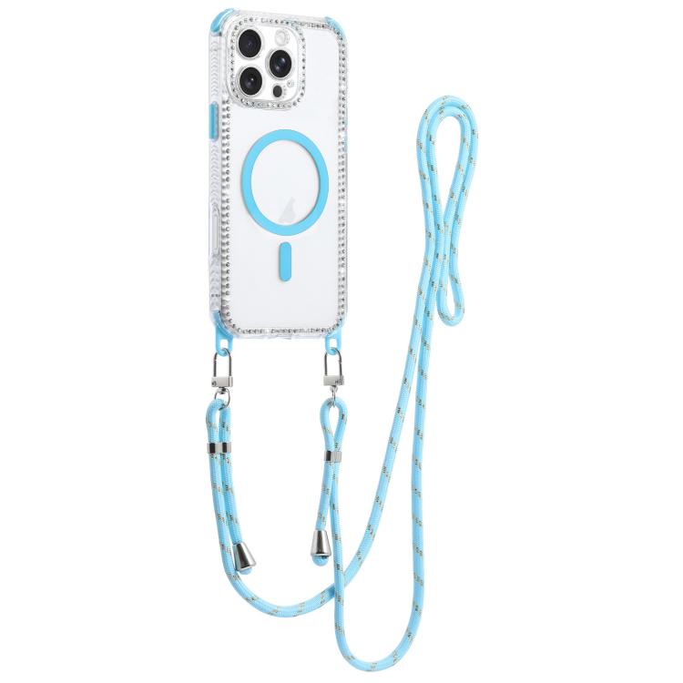 Dream Diamond 2 in 1 Custodia magnetica antiurto per telefono con cordino lungo, For iPhone 16 Pro Max, For iPhone 16 Pro, For iPhone 16 Plus, For iPhone 16