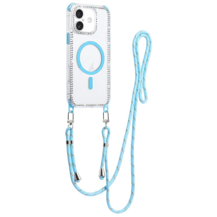 Dream Diamond 2 in 1 Custodia magnetica antiurto per telefono con cordino lungo, For iPhone 16 Pro Max, For iPhone 16 Pro, For iPhone 16 Plus, For iPhone 16