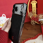 Custodia per telefono Fu in stile antico cinese con placcatura galvanica e pellicola protettiva per obiettivo., For iPhone 13 Pro Max, For iPhone 13 Pro, For iPhone 13