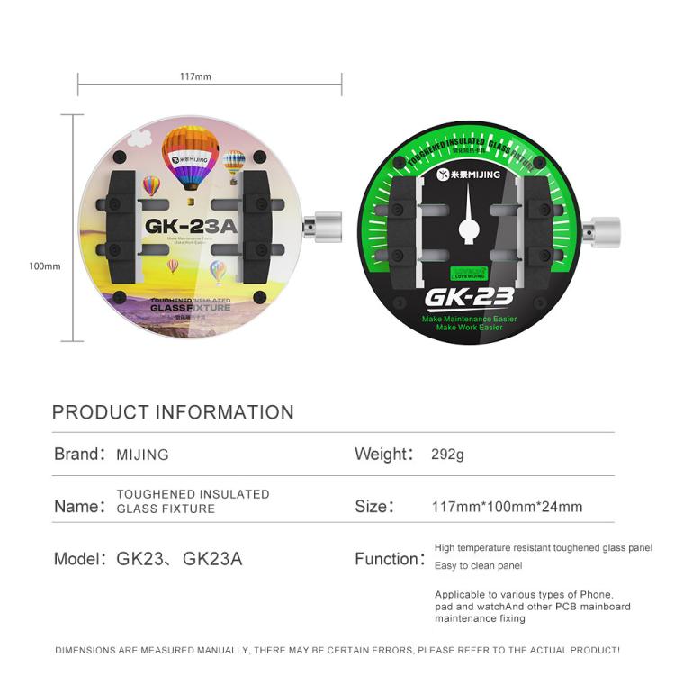 Dispositivo di riparazione per PCB di schede madri in vetro resistente alle alte temperature Mijing GK23