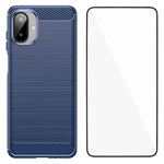 Custodia per telefono WANLONFENG in TPU antiurto con texture spazzolata e pellicola protettiva per lo schermo., For Galaxy A57 5G, For Galaxy A37 5G, For Galaxy A17 5G / 4G, For Galaxy A07 4G, For Galaxy A56 5G, For Galaxy A26 5G, For Galaxy A36 5G    ...