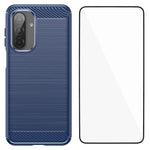 Custodia per telefono WANLONFENG in TPU antiurto con texture spazzolata e pellicola protettiva per lo schermo., For Galaxy A57 5G, For Galaxy A37 5G, For Galaxy A17 5G / 4G, For Galaxy A07 4G, For Galaxy A56 5G, For Galaxy A26 5G, For Galaxy A36 5G    ...