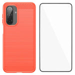 Custodia per telefono WANLONFENG in TPU antiurto con texture spazzolata e pellicola protettiva per lo schermo., For Galaxy A57 5G, For Galaxy A37 5G, For Galaxy A17 5G / 4G, For Galaxy A07 4G, For Galaxy A56 5G, For Galaxy A26 5G, For Galaxy A36 5G    ...
