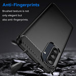 Custodia per telefono WANLONFENG in TPU antiurto con texture spazzolata e pellicola protettiva per lo schermo., For Galaxy A55 5G, For Galaxy A35 5G, For Galaxy A54 5G