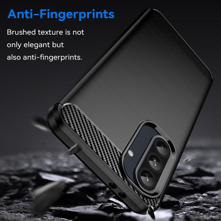 Custodia per telefono WANLONFENG in TPU antiurto con texture spazzolata e pellicola protettiva per lo schermo., For Galaxy A55 5G, For Galaxy A35 5G, For Galaxy A54 5G