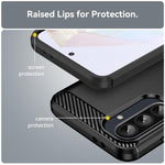Custodia per telefono WANLONFENG in TPU antiurto con texture spazzolata e pellicola protettiva per lo schermo., For Galaxy A55 5G, For Galaxy A35 5G, For Galaxy A54 5G
