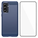 Custodia per telefono WANLONFENG in TPU antiurto con texture spazzolata e pellicola protettiva per lo schermo., For Galaxy A57 5G, For Galaxy A37 5G, For Galaxy A17 5G / 4G, For Galaxy A07 4G, For Galaxy A56 5G, For Galaxy A26 5G, For Galaxy A36 5G    ...