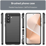 Custodia per telefono WANLONFENG in TPU antiurto con texture spazzolata e pellicola protettiva per lo schermo., For Galaxy A57 5G, For Galaxy A37 5G, For Galaxy A17 5G / 4G, For Galaxy A07 4G, For Galaxy A56 5G, For Galaxy A26 5G, For Galaxy A36 5G    ...