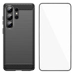 Custodia per telefono WANLONFENG in TPU antiurto con texture spazzolata e pellicola protettiva per lo schermo., For Galaxy S26 FE 5G, For Galaxy S26+ 5G, For Galaxy S26 Ultra 5G, For Galaxy S26 5G, For Galaxy S25 FE 5G, For Galaxy S25 Edge 5G          ...