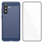 Custodia per telefono WANLONFENG in TPU antiurto con texture spazzolata e pellicola protettiva per lo schermo., For Galaxy S26 FE 5G, For Galaxy S26+ 5G, For Galaxy S26 Ultra 5G, For Galaxy S26 5G, For Galaxy S25 FE 5G, For Galaxy S25 Edge 5G          ...