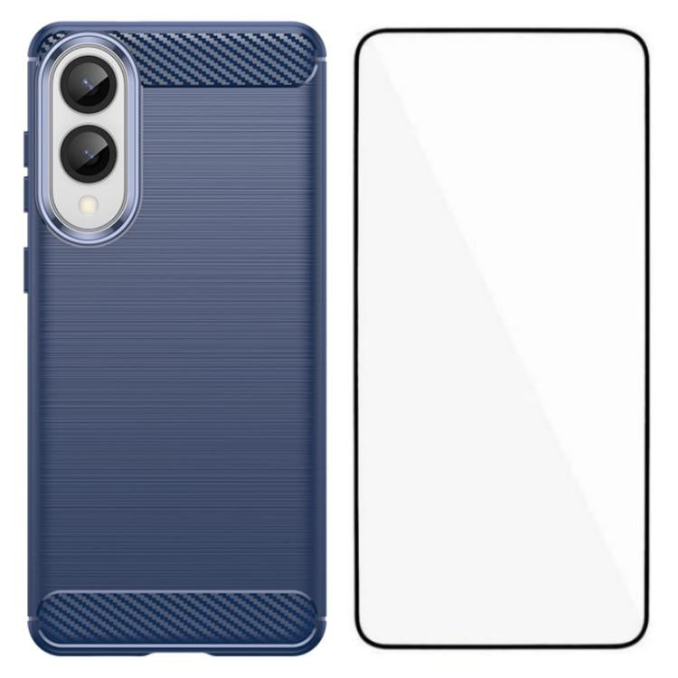 Custodia per telefono WANLONFENG in TPU antiurto con texture spazzolata e pellicola protettiva per lo schermo., For Galaxy S26 FE 5G, For Galaxy S26+ 5G, For Galaxy S26 Ultra 5G, For Galaxy S26 5G, For Galaxy S25 FE 5G, For Galaxy S25 Edge 5G          ...