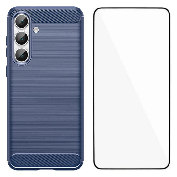 Custodia per telefono WANLONFENG in TPU antiurto con texture spazzolata e pellicola protettiva per lo schermo., For Galaxy S26 FE 5G, For Galaxy S26+ 5G, For Galaxy S26 Ultra 5G, For Galaxy S26 5G, For Galaxy S25 FE 5G, For Galaxy S25 Edge 5G          ...