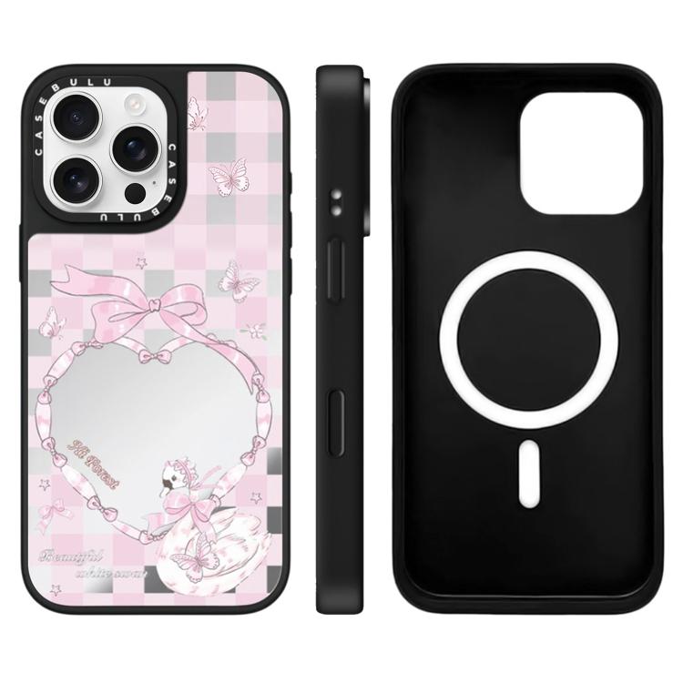 Custodia magnetica per telefono con specchio e motivo Hi Forest Series, For iPhone 16 Pro Max, For iPhone 16 Pro, For iPhone 16 Plus, For iPhone 16