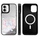 Custodia magnetica per telefono con specchio e motivo Hi Forest Series, For iPhone 16 Pro Max, For iPhone 16 Pro, For iPhone 16 Plus, For iPhone 16