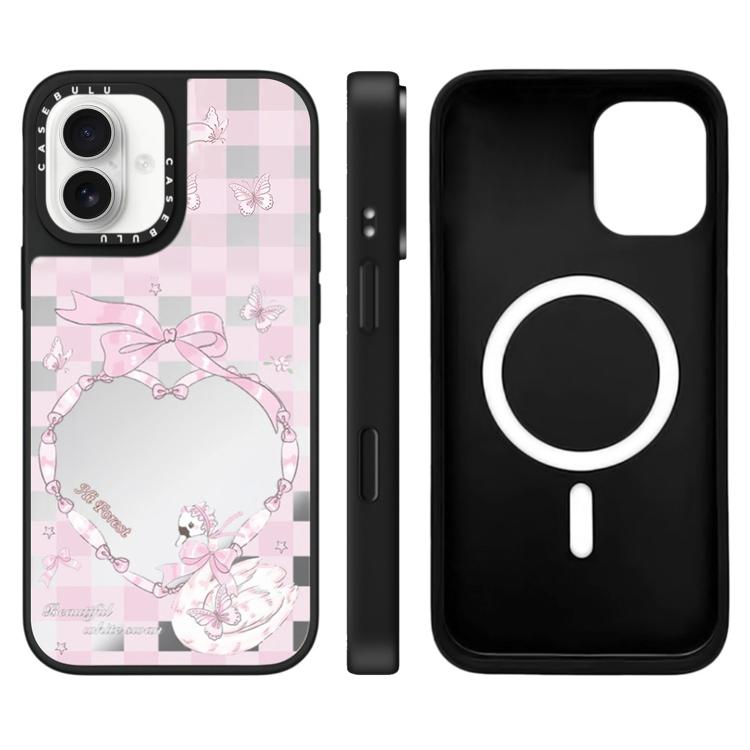 Custodia magnetica per telefono con specchio e motivo Hi Forest Series, For iPhone 16 Pro Max, For iPhone 16 Pro, For iPhone 16 Plus, For iPhone 16