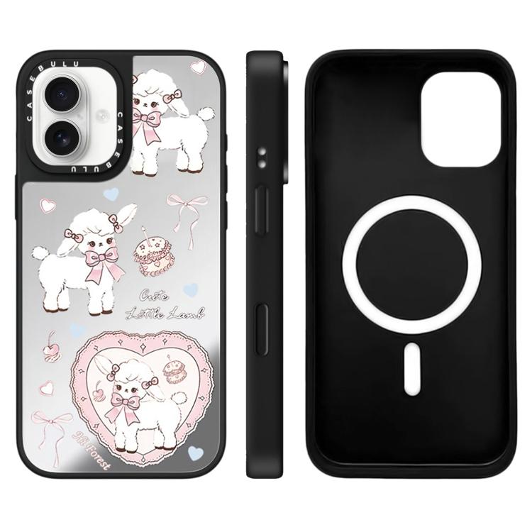 Custodia magnetica per telefono con specchio e motivo Hi Forest Series, For iPhone 16 Pro Max, For iPhone 16 Pro, For iPhone 16 Plus, For iPhone 16