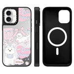 Custodia magnetica per telefono con specchio e motivo Hi Forest Series, For iPhone 16 Pro Max, For iPhone 16 Pro, For iPhone 16 Plus, For iPhone 16