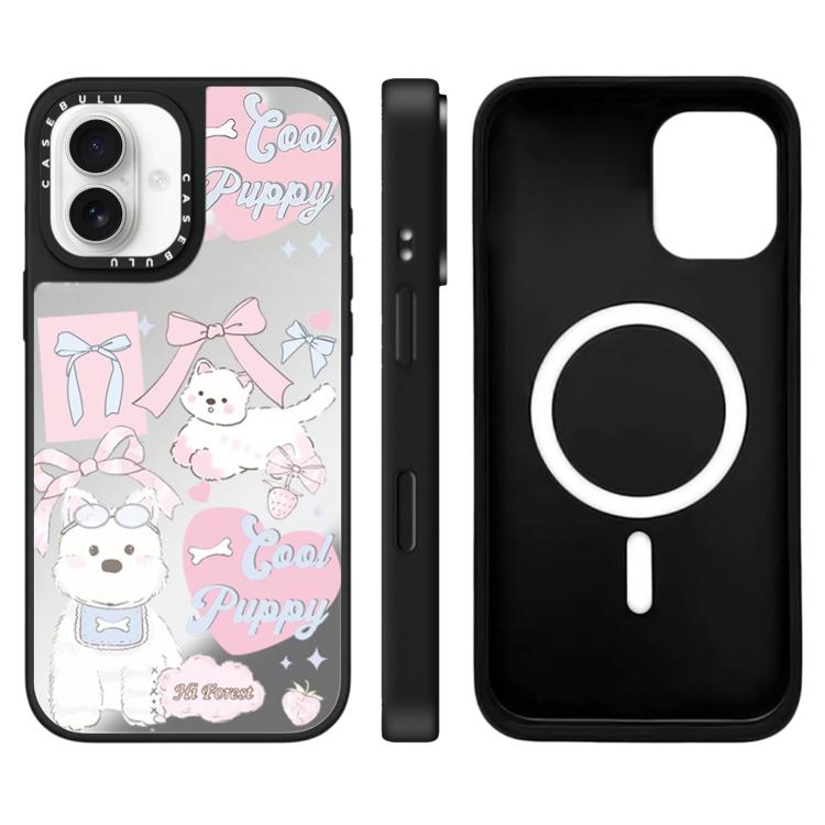 Custodia magnetica per telefono con specchio e motivo Hi Forest Series, For iPhone 16 Pro Max, For iPhone 16 Pro, For iPhone 16 Plus, For iPhone 16