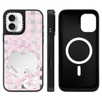 Custodia magnetica per telefono con specchio e motivo Hi Forest Series, For iPhone 16 Pro Max, For iPhone 16 Pro, For iPhone 16 Plus, For iPhone 16