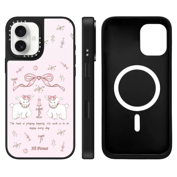 Custodia magnetica per telefono con specchio e motivo Hi Forest Series, For iPhone 16 Pro Max, For iPhone 16 Pro, For iPhone 16 Plus, For iPhone 16