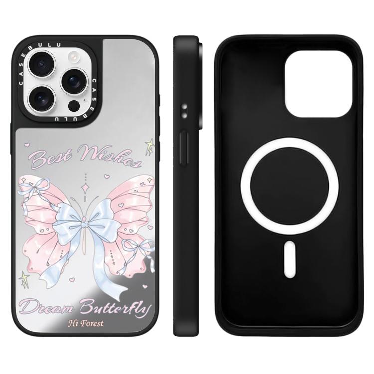 Custodia magnetica per telefono con specchio e motivo Hi Forest Series, For iPhone 15 Pro Max, For iPhone 15 Pro, For iPhone 15 Plus, For iPhone 15