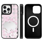 Custodia magnetica per telefono con specchio e motivo Hi Forest Series, For iPhone 15 Pro Max, For iPhone 15 Pro, For iPhone 15 Plus, For iPhone 15