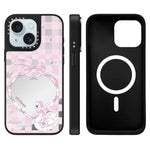 Custodia magnetica per telefono con specchio e motivo Hi Forest Series, For iPhone 15 Pro Max, For iPhone 15 Pro, For iPhone 15 Plus, For iPhone 15