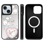 Custodia magnetica per telefono con specchio e motivo Hi Forest Series, For iPhone 15 Pro Max, For iPhone 15 Pro, For iPhone 15 Plus, For iPhone 15