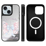 Custodia magnetica per telefono con specchio e motivo Hi Forest Series, For iPhone 15 Pro Max, For iPhone 15 Pro, For iPhone 15 Plus, For iPhone 15