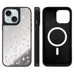 Custodia magnetica per telefono con specchio e motivo Hi Forest Series, For iPhone 15 Pro Max, For iPhone 15 Pro, For iPhone 15 Plus, For iPhone 15