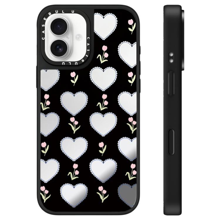 Custodia per telefono con specchio e motivo leopardato e ciliegia., For iPhone 16, For iPhone 15 Pro Max, For iPhone 15 Pro