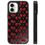 Custodia per telefono con specchio e motivo leopardato e ciliegia., For iPhone 16, For iPhone 15 Pro Max, For iPhone 15 Pro