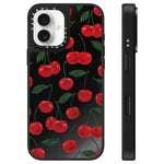 Custodia per telefono con specchio e motivo leopardato e ciliegia., For iPhone 16, For iPhone 15 Pro Max, For iPhone 15 Pro